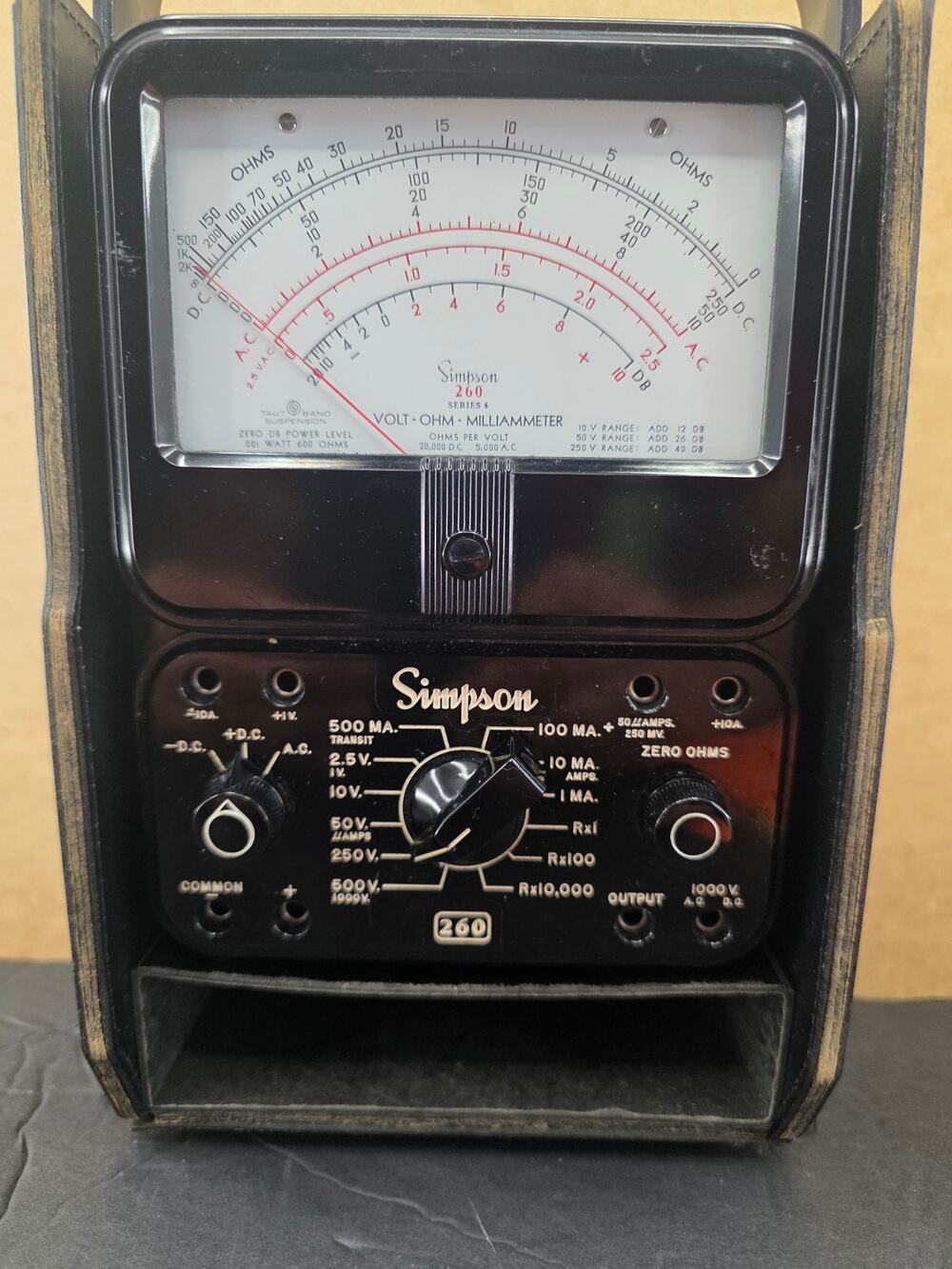 vintage Simpson 260 Series Volt-Ohm-Milliammeter (VOM)